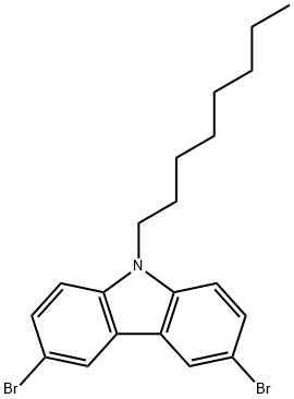 3,6-二溴-9-辛基咔唑, 79554-93-1, 结构式