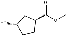 (cis)-3-Hydroxy-cyclopentanecarboxylic ac id Methyl ester Structure