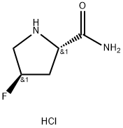 (2S,4R)-4-fluoropyrrolodine-2-carboxaMide HCl Structure