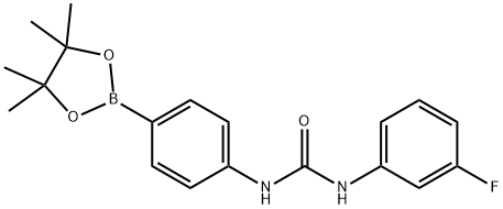 N-(3-fluorophenyl)-N'-[4-(4,4,5,5-tetraMethyl-[1,3,2]-dioxaborolan-2-yl)phenyl]urea Structure