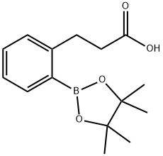 2-(2-カルボキシエチル)フェニルボロン酸, ピナコールエステル 化学構造式