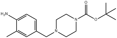 tert-butyl 4-(4-aMino-3-Methylbenzyl)piperazine-1-carboxylate Struktur