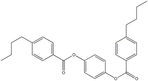 1,4-亚苯基双(4-丁基苯甲酸)酯 结构式
