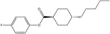 trans-4-Pentylcyclohexanecarboxylic acid 4-fluorophenyl ester Struktur