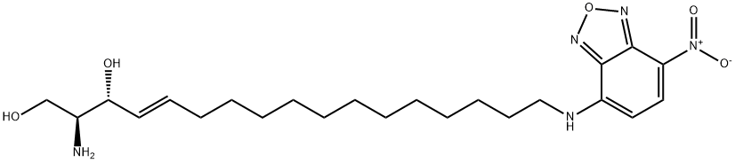 OMEGA(7-NITRO-2-1,3-BENZOXADIAZOL-4-YL)(2S,3R,4E)-2-AMINOOCTADEC-4-ENE-1,3-DIOL;NBD SPHINGOSINE, 799268-47-6, 结构式