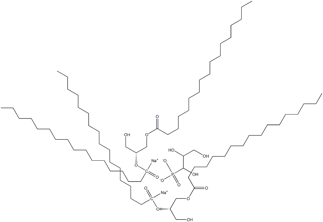 1,2-二十七碳酰-(R)-甘油-3'-磷酰甘油钠盐,799268-52-3,结构式