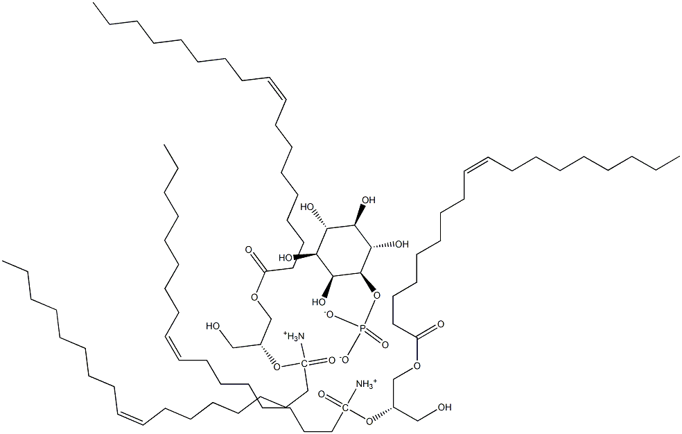 1,2-DIOLEOYL-SN-GLYCERO-3-PHOSPHO-(1'-MYO-INOSITOL) (AMMONIUM SALT)&NBSP;;18:1 PI 结构式
