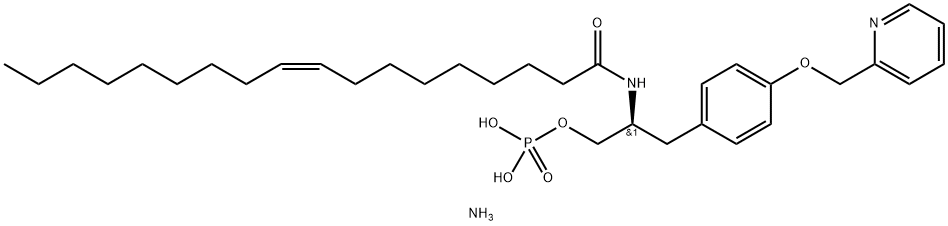 (S)-phosphoric acid Mono-{2-octadec-9-enoylaMino-3-[4-(pyridin-2-ylMethoxy)-phenyl]-propyl} ester (aMMoniuM salt) Structure