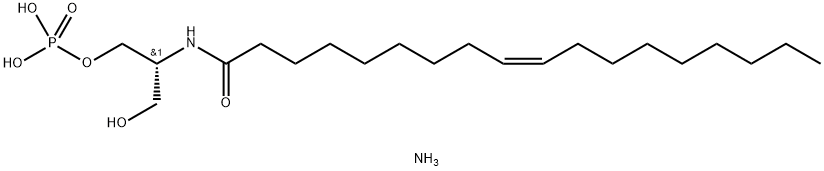 N-{(1R)-2-hydroxy-1-[(phosphonooxy)Methyl]ethyl}(9Z)octadec-9-enaMide (aMMoniuM salt) Struktur