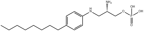 (S)-PHOSPHORIC ACID MONO-[2-AMINO-3-(4-OCTYL-PHENYLAMINO)-PROPYL] ESTER;VPC 24191,799268-83-0,结构式