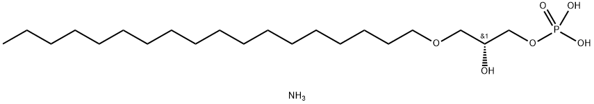 1-O-octadecyl-2-hydroxy-sn-glycero-3-phosphate (aMMoniuM salt) Struktur