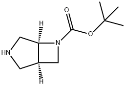 (1R,5S)-3,6-ジアザビシクロ[3.2.0]ヘプタン-6-カルボン酸TERT-ブチル 化学構造式