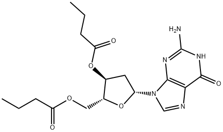 2'-Deoxyguanosine 3',5'-Dibutanoate Struktur