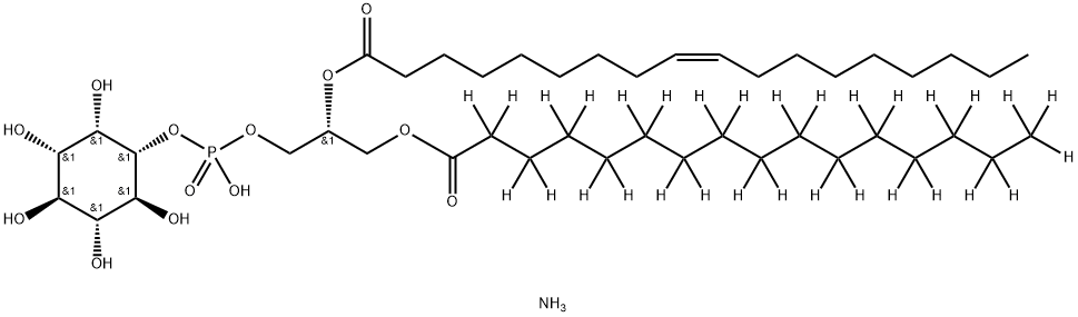 1-palMitoyl-d31-2-oleoyl-sn-glycero-3-phosphoinositol (aMMoniuM salt) Structure