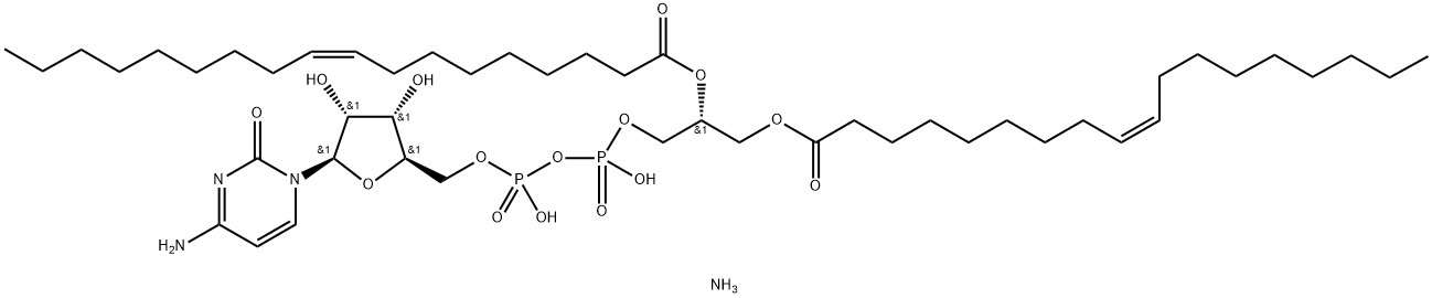 1,2-DIOLEOYL-SN-GLYCERO-3-(CYTIDINE DIPHOSPHATE) (AMMONIUM SALT);18:1 CDP DG, 799812-77-4, 结构式