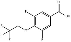 3,5-二氟-4-(2,2,2-三氟乙氧基)苯甲酸, 801303-45-7, 结构式