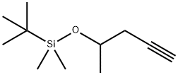 (1,1-ジメチルエチル)ジメチル[(1-メチル-3-ブチニル)オキシ]シラン 化学構造式