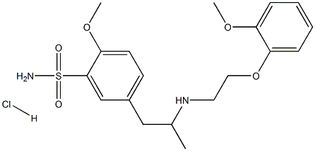2-Methoxy-5-[2-[[2-(2-methoxyphenoxy)ethyl]amino]propyl]benzenesulfonamide monohydrochloride Structure