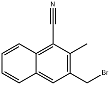3-(溴甲基)-2-甲基-1-萘并腈 结构式