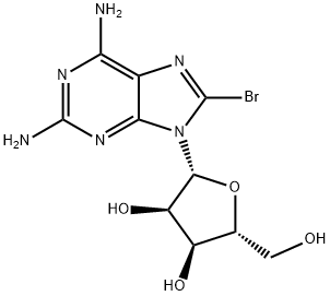 2-氨基-8-溴腺苷, 81102-44-5, 结构式