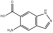 5-氨基-1H-吲唑-6-羧酸 结构式