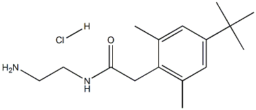 N-(2-氨基乙基)-4-(1,1-二甲基乙基)-2,6-二甲基苯乙酰胺单盐酸盐 结构式