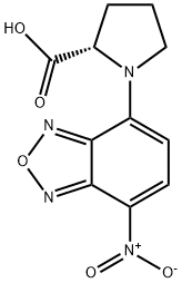 N-(7-硝基-2,1,3-苯并恶二唑-4-基)-L-脯氨酸, 81432-12-4, 结构式