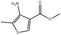 4-氨基-5-甲基噻吩-3-甲酸甲酯, 81528-48-5, 结构式
