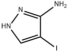 3-アミノ-4-ヨード-1H-ピラゾール 化学構造式