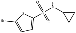 5-溴-噻吩-2-磺酸环丙基酰胺, 81597-70-8, 结构式