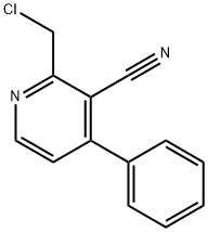 2-(氯甲基)-4-苯基氰吡啶 结构式
