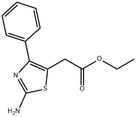 2-(2-氨基-4-苯基噻唑-5-基)乙酸乙酯 结构式