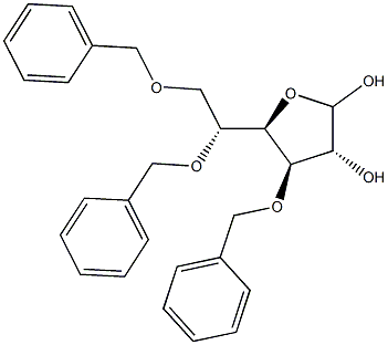 3,5,6-Tri-O-benzyl-D-glucofuranose Struktur