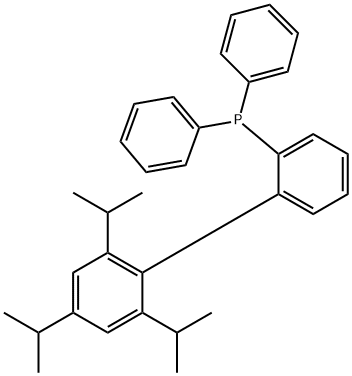 2,4,6-トリイソプロピル-2′-ジフェニルホスフィノビフェニル 化学構造式