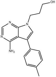 4-氨基-5-(4-甲基苯基)-7H-吡咯并[2,3-D]嘧啶-7-丙醇 结构式