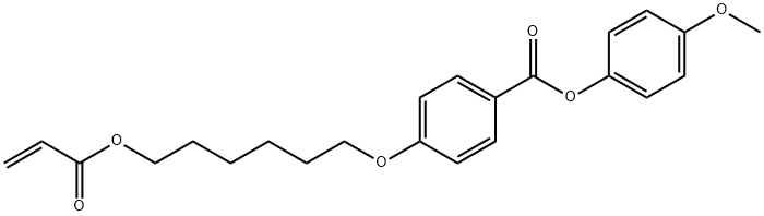 Benzoesure, 4-[[6-[(1-oxo-2-propenyl)oxy]hexyl]oxy]-, 4-methoxyphenylester 化学構造式