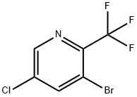 3-ブロモ-5-クロロ-2-(トリフルオロメチル)ピリジン 化学構造式