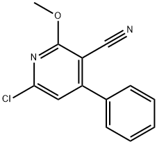 6-Chloro-2-Methoxy-4-phenylnicotinonitrile Struktur