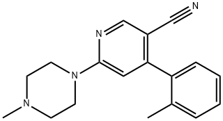 6-(4-Methylpiperazin-1-yl)-4-(o-tolyl)nicotinonitrile Struktur