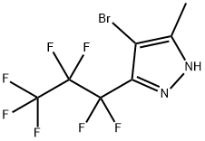 4-溴-3-(七氟丙基)-5-甲基-1H-吡唑, 82633-48-5, 结构式