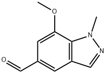 7-甲氧基-1-甲基-1H-吲唑-5-甲醛 结构式