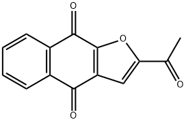 2-乙酰基呋喃并-1,4-萘醌 结构式