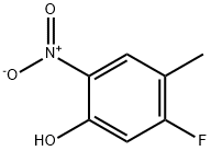 5-フルオロ-4-メチル-2-ニトロフェノール 化学構造式