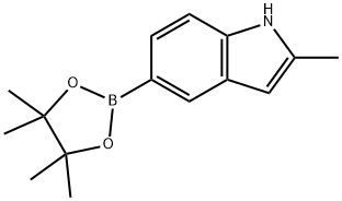 2-メチル-1H-インドール-5-イルボロン酸ピナコールエステル 化学構造式