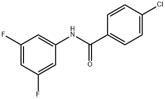 4-クロロ-N-(3,5-ジフルオロフェニル)ベンズアミド 化学構造式