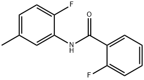 2-フルオロ-N-(2-フルオロ-5-メチルフェニル)ベンズアミド 化学構造式