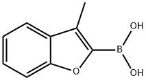 (3-メチルベンゾフラン-2-イル)ボロン酸 化学構造式