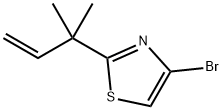 4-溴-2-(2-甲基丁-3-烯-2-基)噻唑,845659-97-4,结构式