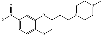 1-[3-(2-甲氧基-5-硝基苯氧基)丙基]-4-甲基哌嗪,846023-54-9,结构式