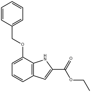 7-苄氧基吲哚-2-甲酸乙酯 结构式